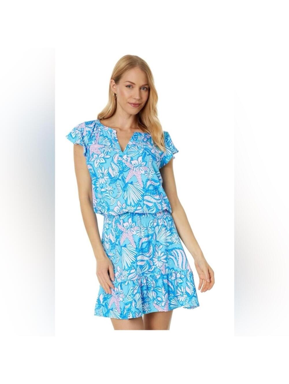 Lilly Pulitzer Ravi Romper - Amalfi Blue-Sound the Sirens-Size S-NWT [COPY]